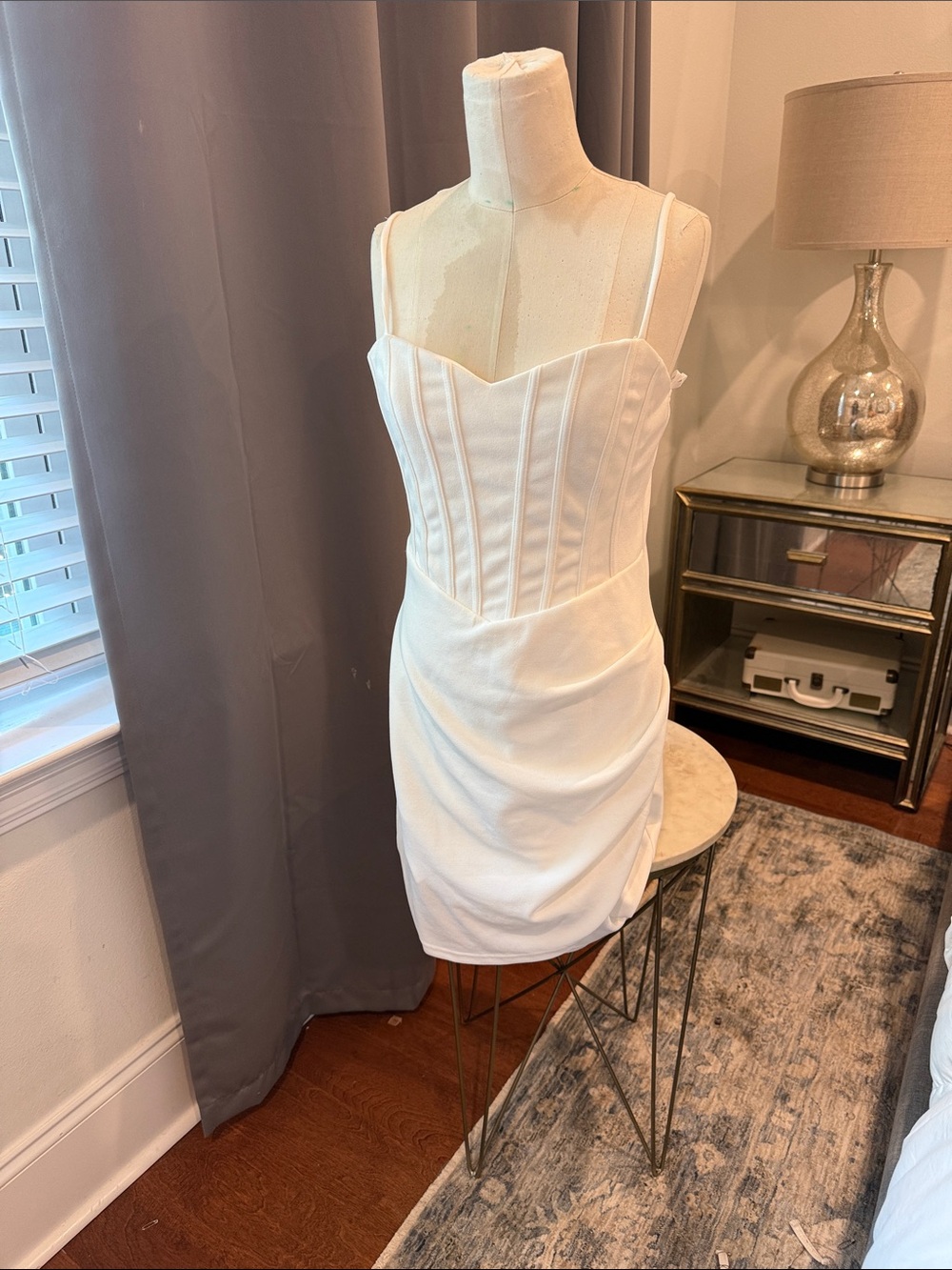 Lulu's White Corset Mini Dress